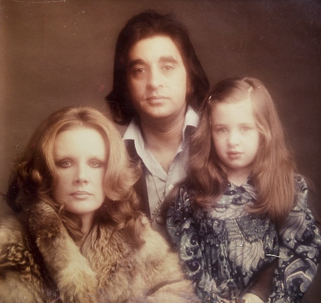 No contest: Tanith as a child with her parents. None of her father's other women would match up to her glamorous mother